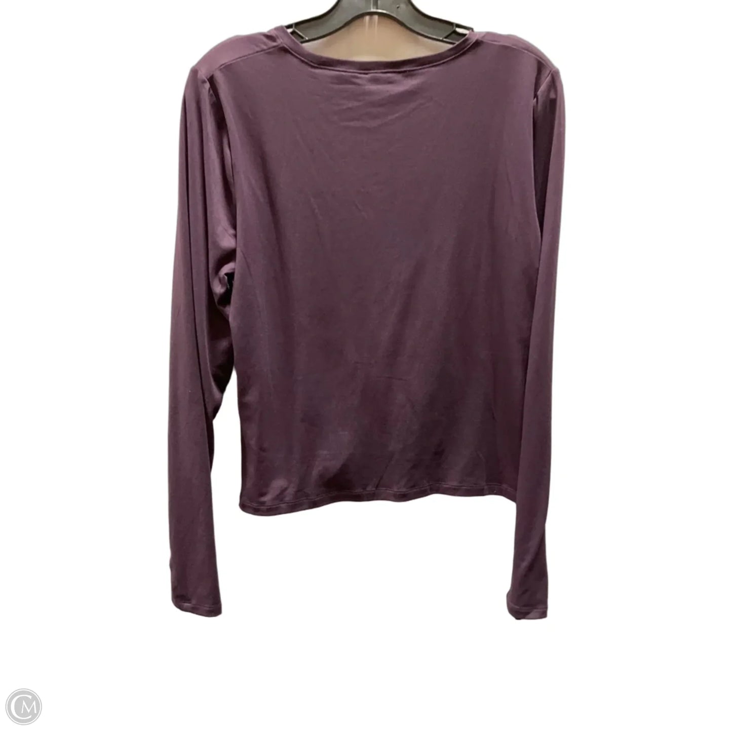 Athletic Top Long Sleeve Collar By Zobha In Purple, Size: L