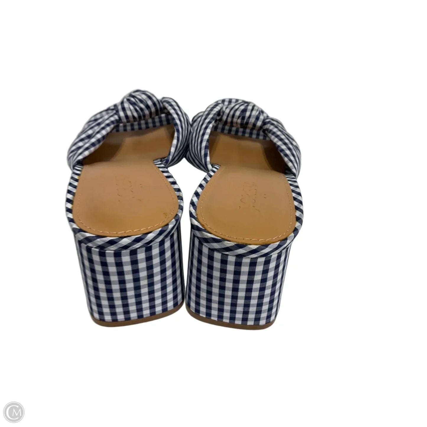 Shoes Heels Block By J. Crew In Blue & White, Size: 9