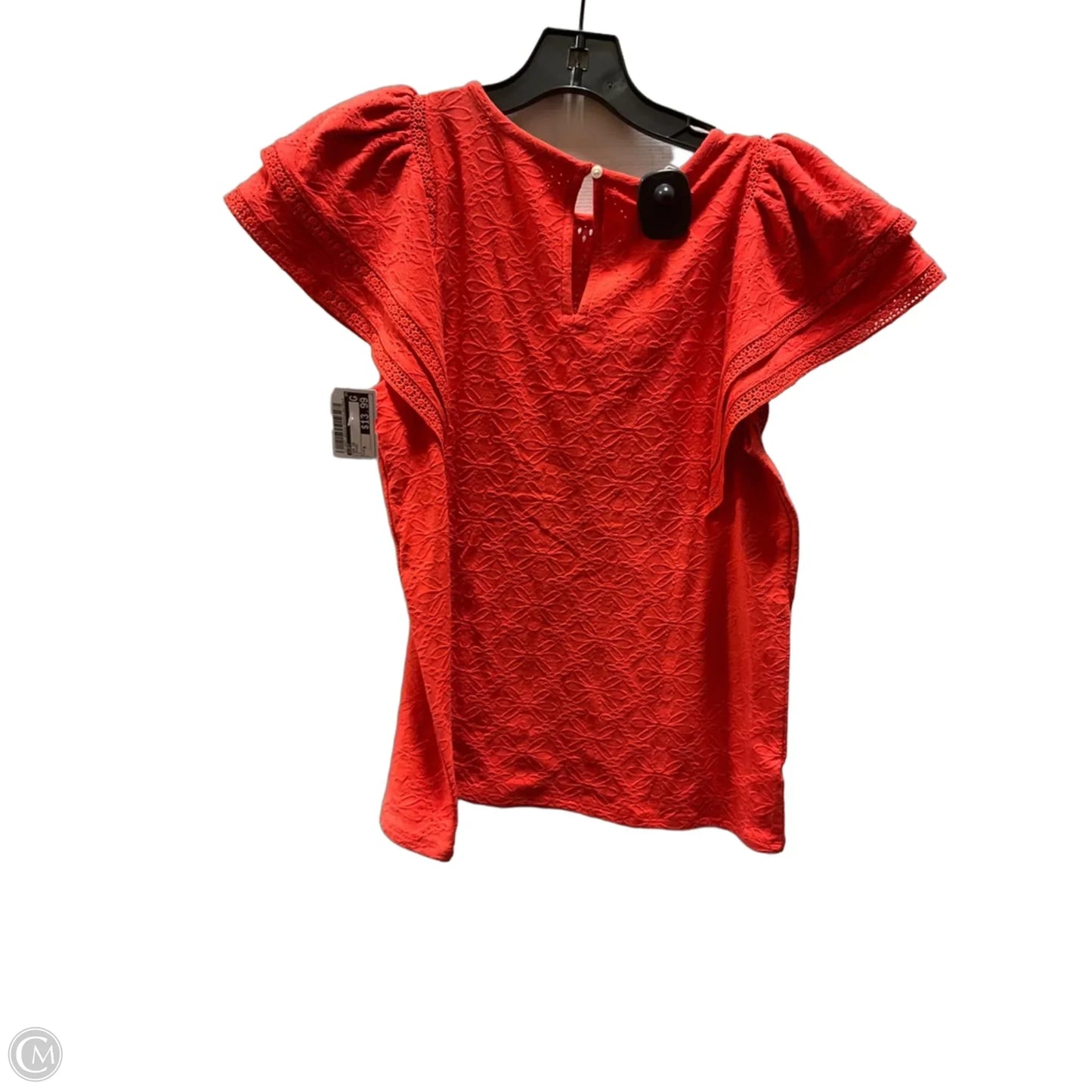 Top Short Sleeve By Loft In Orange, Size: M