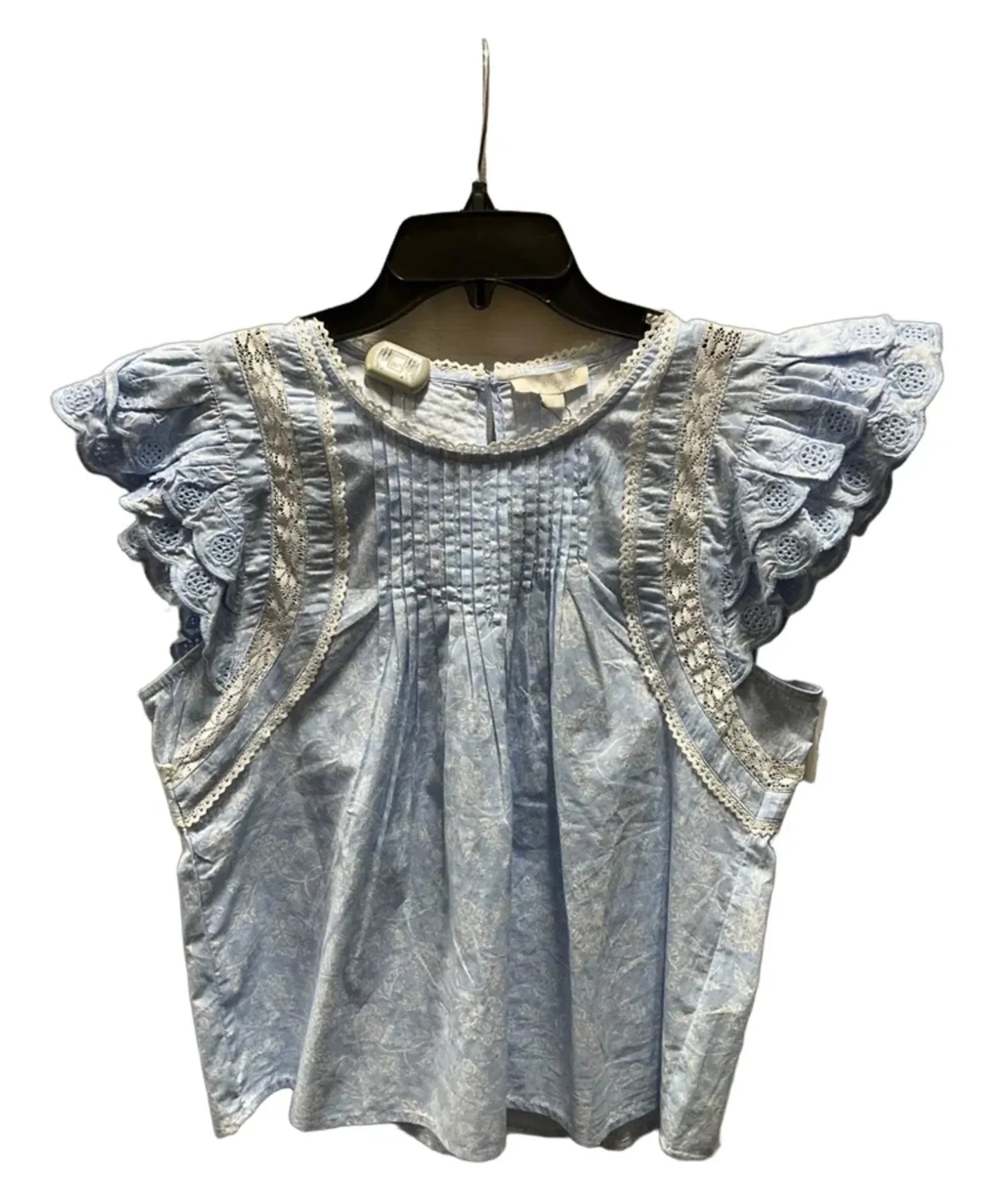 Top Sleeveless By Cma In Blue & White, Size: S