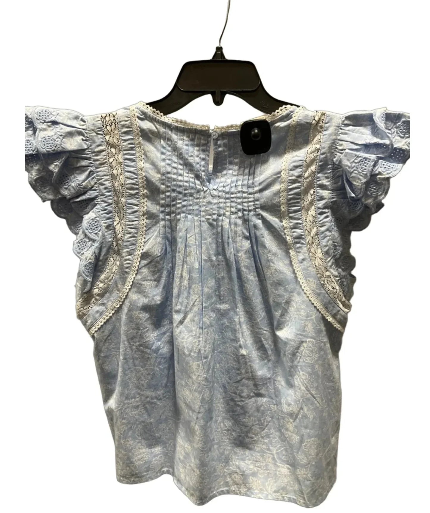 Top Sleeveless By Cma In Blue & White, Size: S