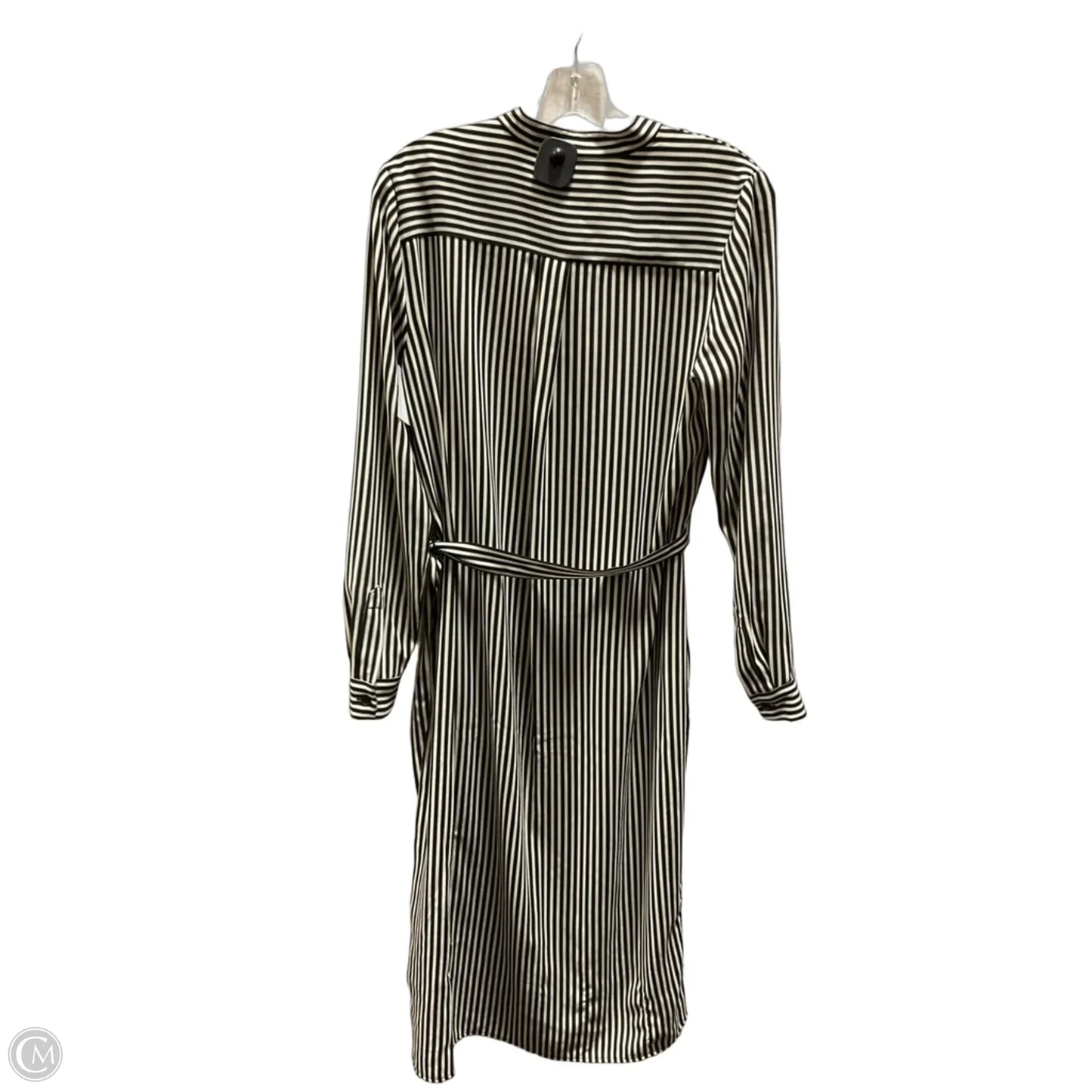 Dress Casual Midi By Michael By Michael Kors In Black & Cream, Size: M