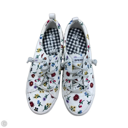 Shoes Flats By Sperry In Blue & Cream, Size: 8
