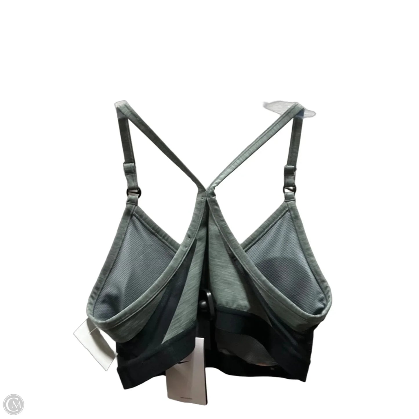 Athletic Bra By Nike In Black & Green, Size: L