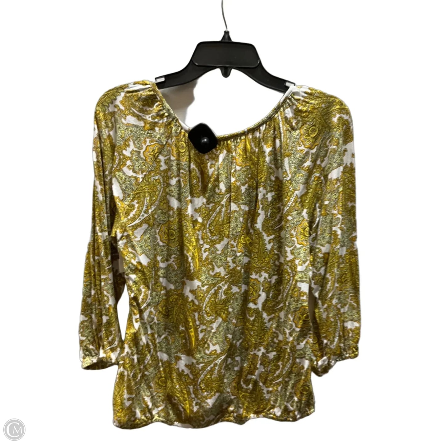 Top Short Sleeve By Michael By Michael Kors In Yellow, Size: S