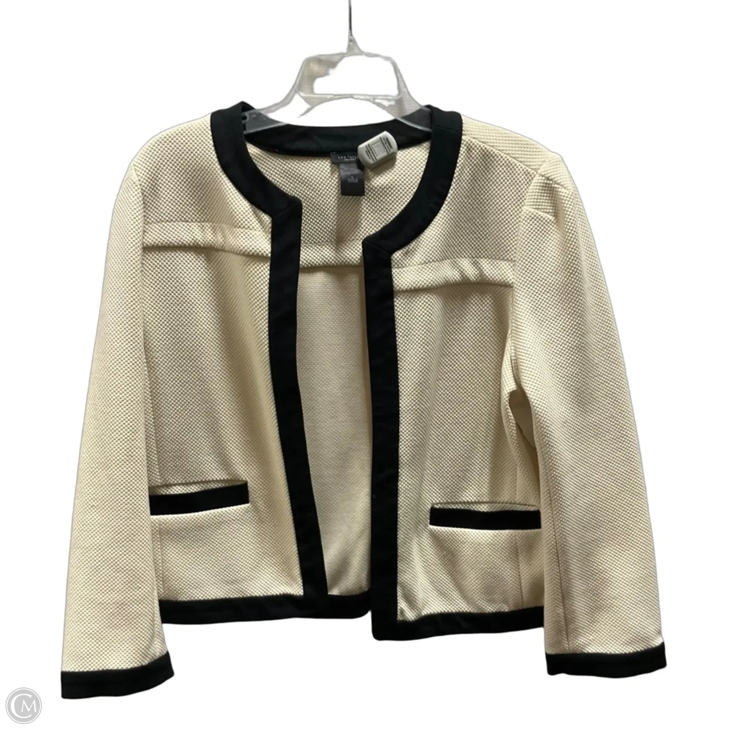 Blazer By Ann Taylor In Black & Cream, Size: L