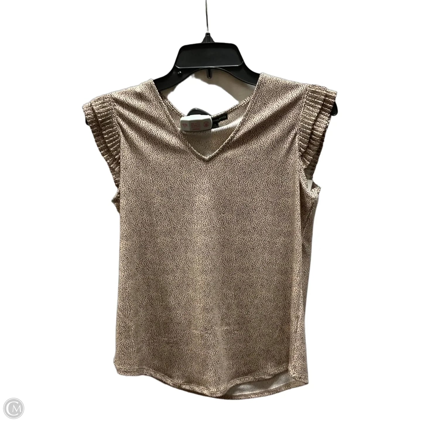 Top Short Sleeve By Adrianna Papell In Polkadot Pattern, Size: Xs