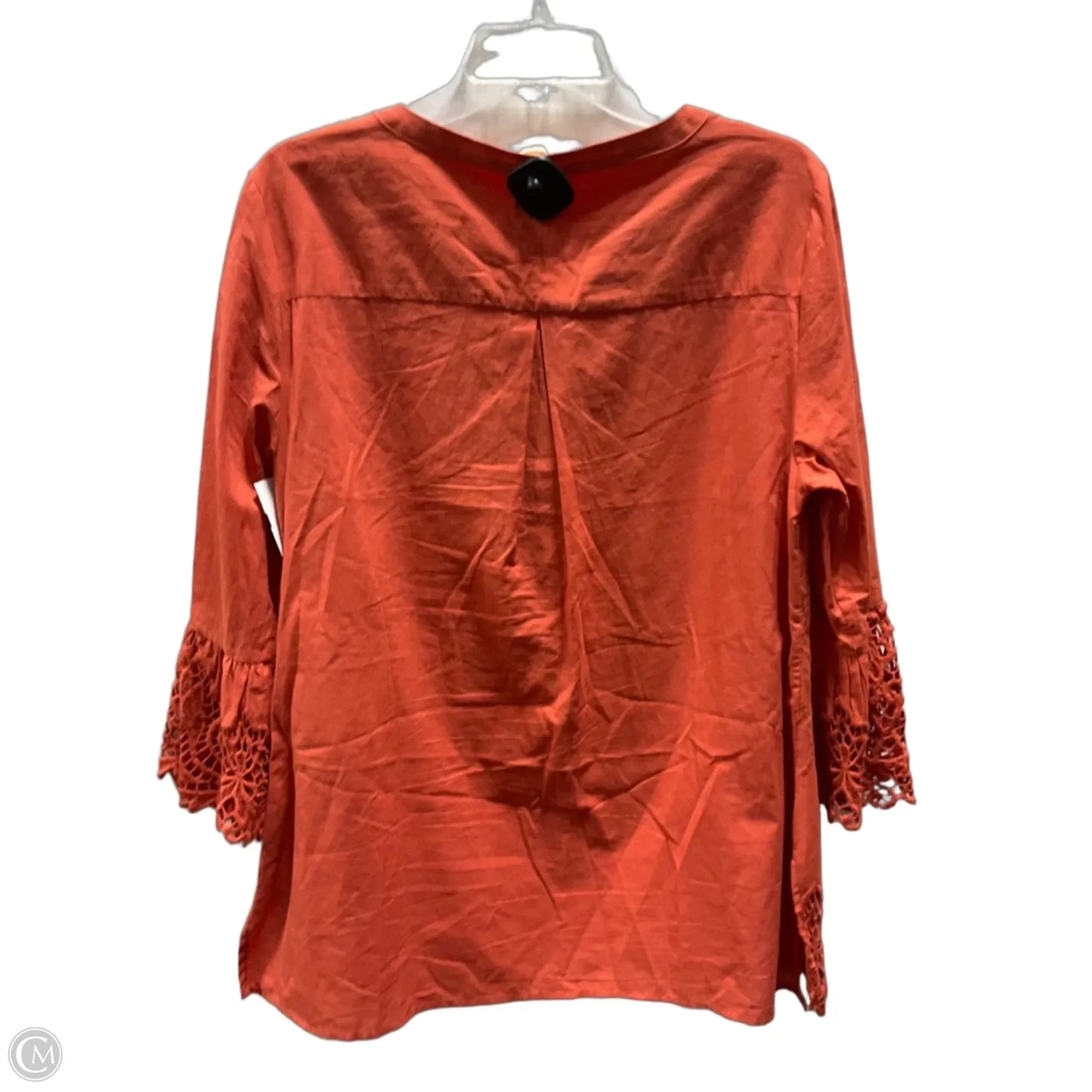 Blouse Long Sleeve By Chicos In Red, Size: L