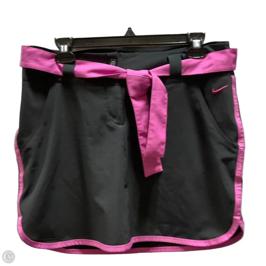Athletic Skirt By Nike In Black & Pink, Size: M