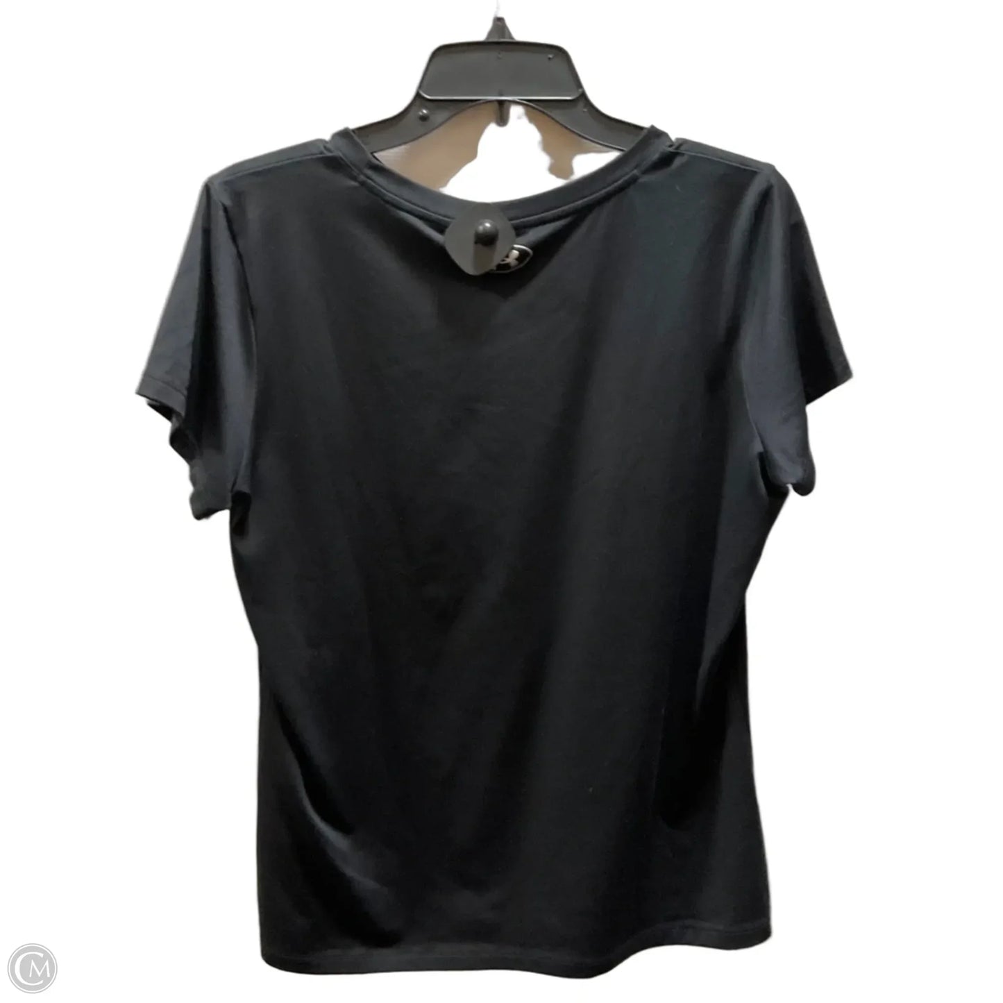 Athletic Top Short Sleeve By Under Armour In Black, Size: L
