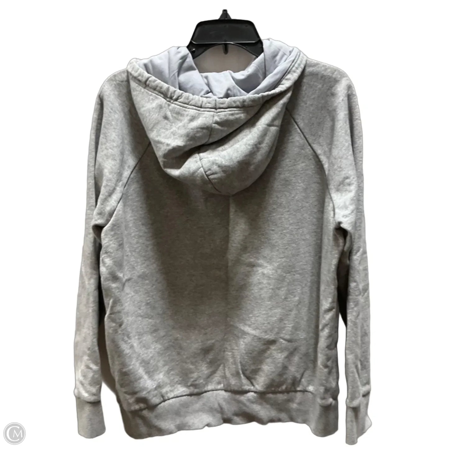 Athletic Sweatshirt Hoodie By Under Armour In Grey, Size: L