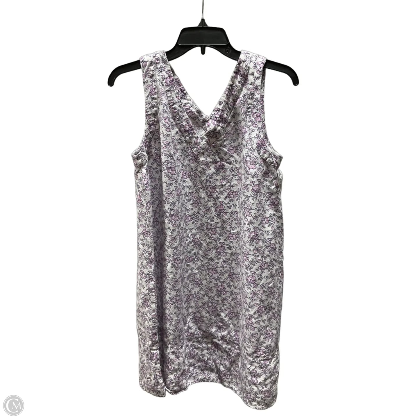 Dress Casual Short By Loft In Purple & White, Size: S