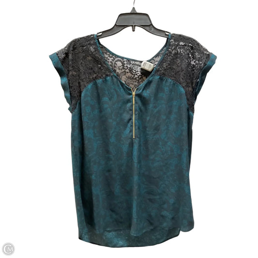 Top Sleeveless By Express In Black & Green, Size: L