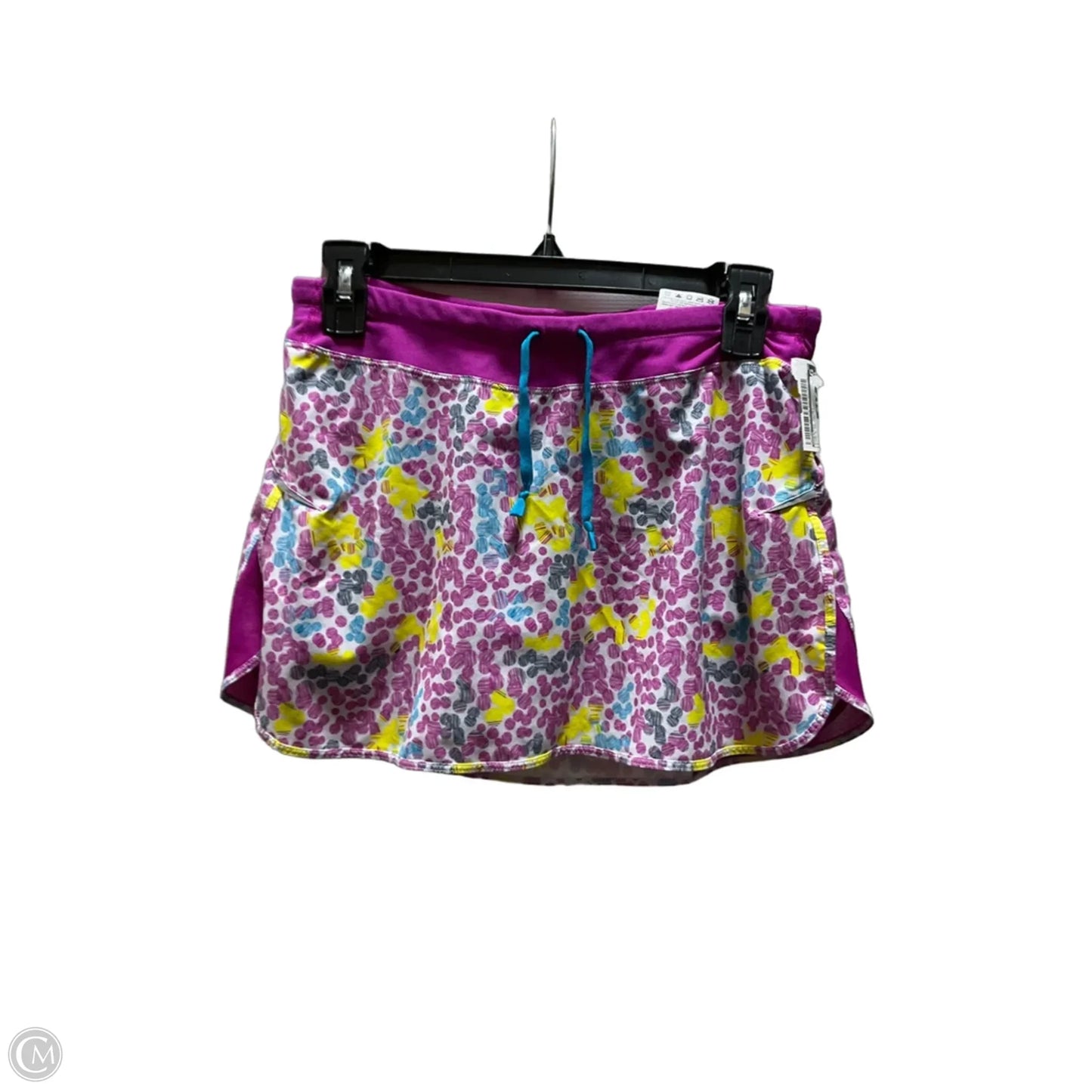 Athletic Skort By Nike In Pink & Yellow, Size: S