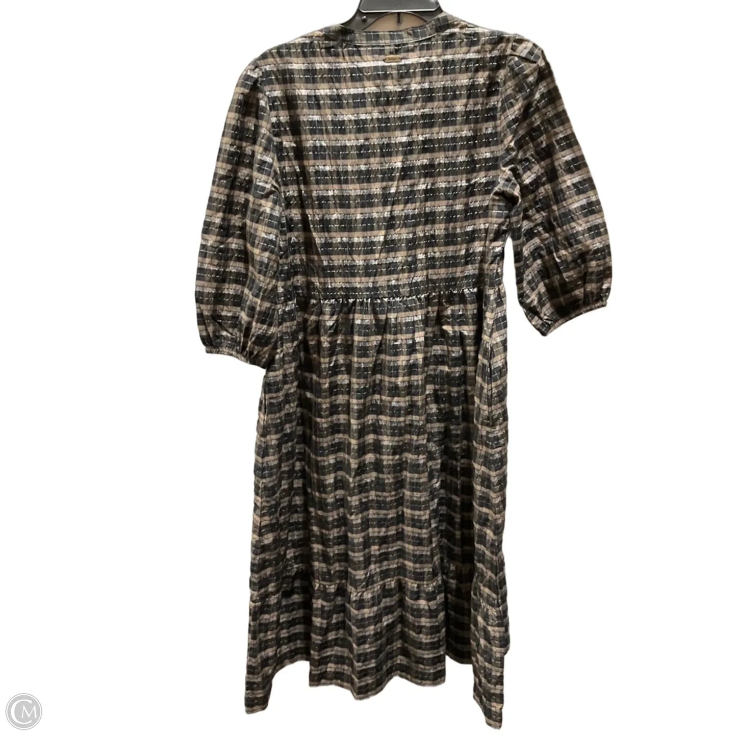 Dress Casual Midi By Barbour In Black & Brown, Size: 6