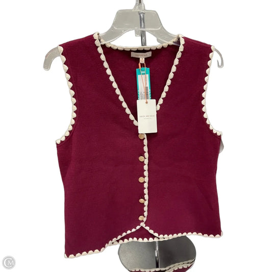 Top Sleeveless By Skies Are Blue In Red & White, Size: M