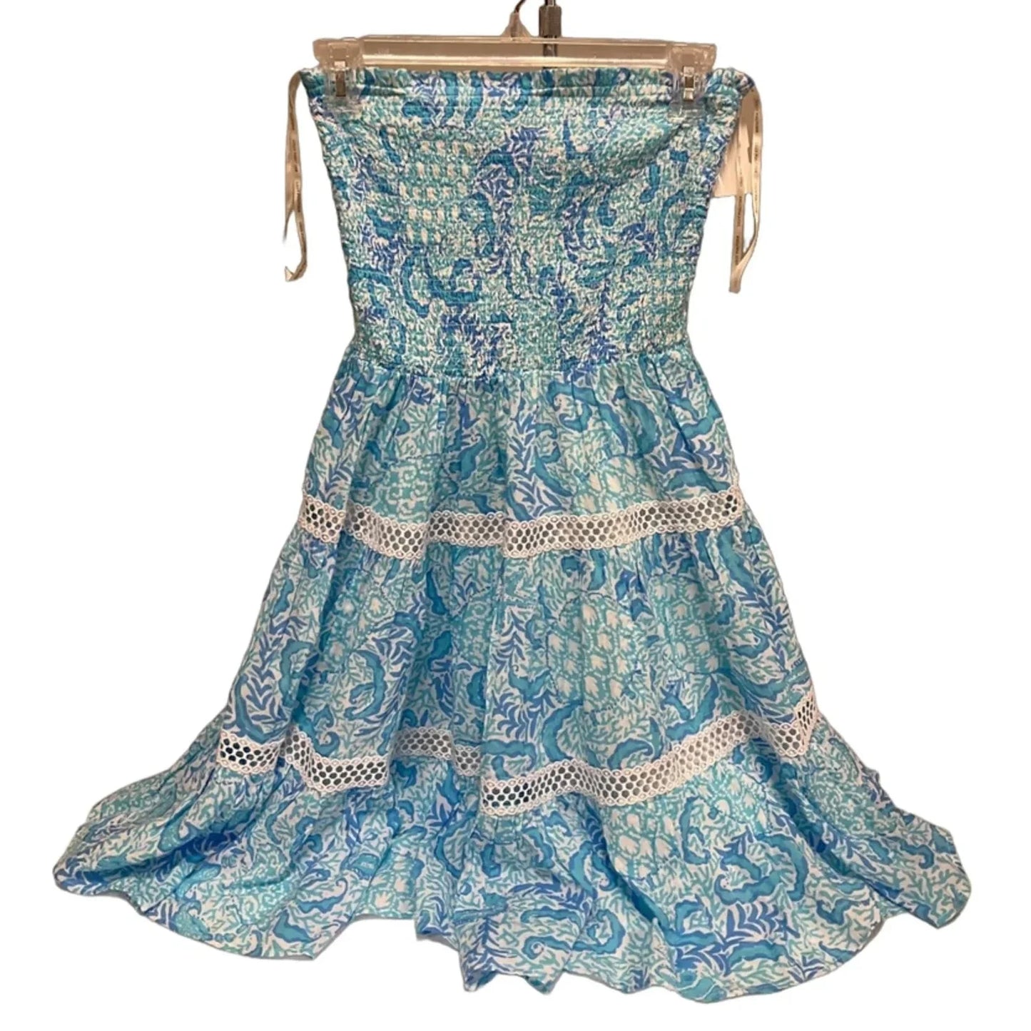 Dress Casual Midi By Lilly Pulitzer In Blue & White, Size: Xs