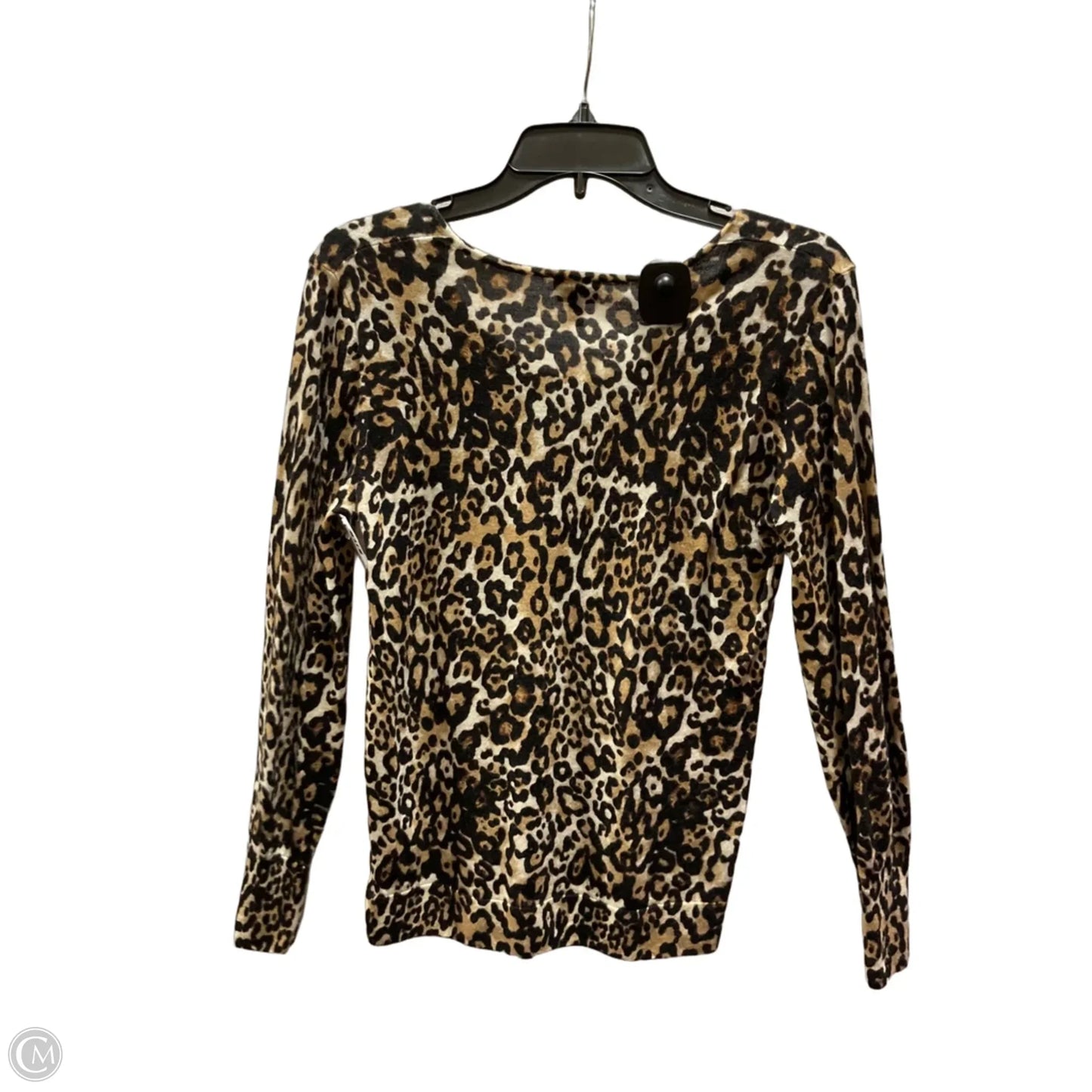 Top Long Sleeve By Talbots In Leopard Print, Size: S