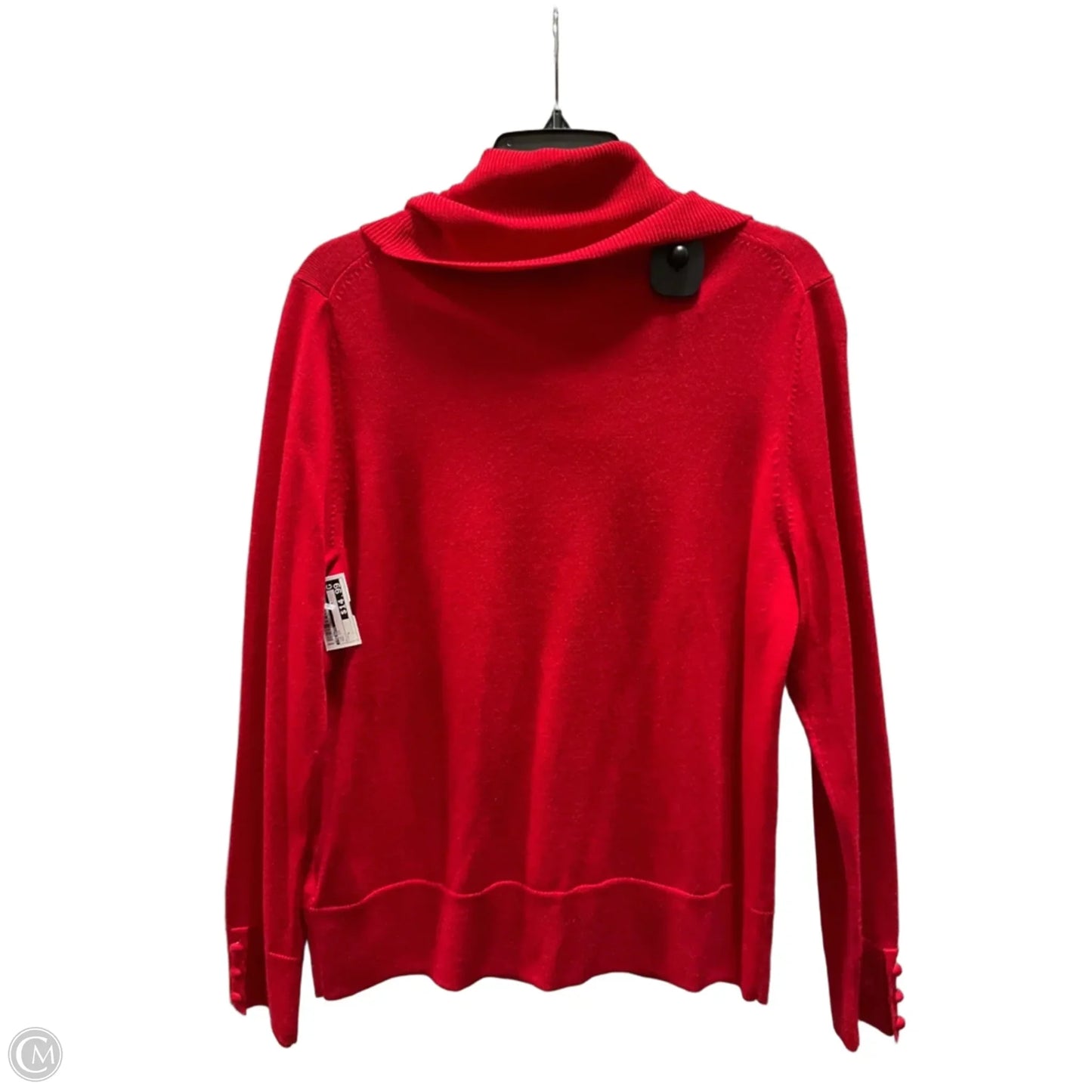 Top Long Sleeve By Talbots In Red, Size: L