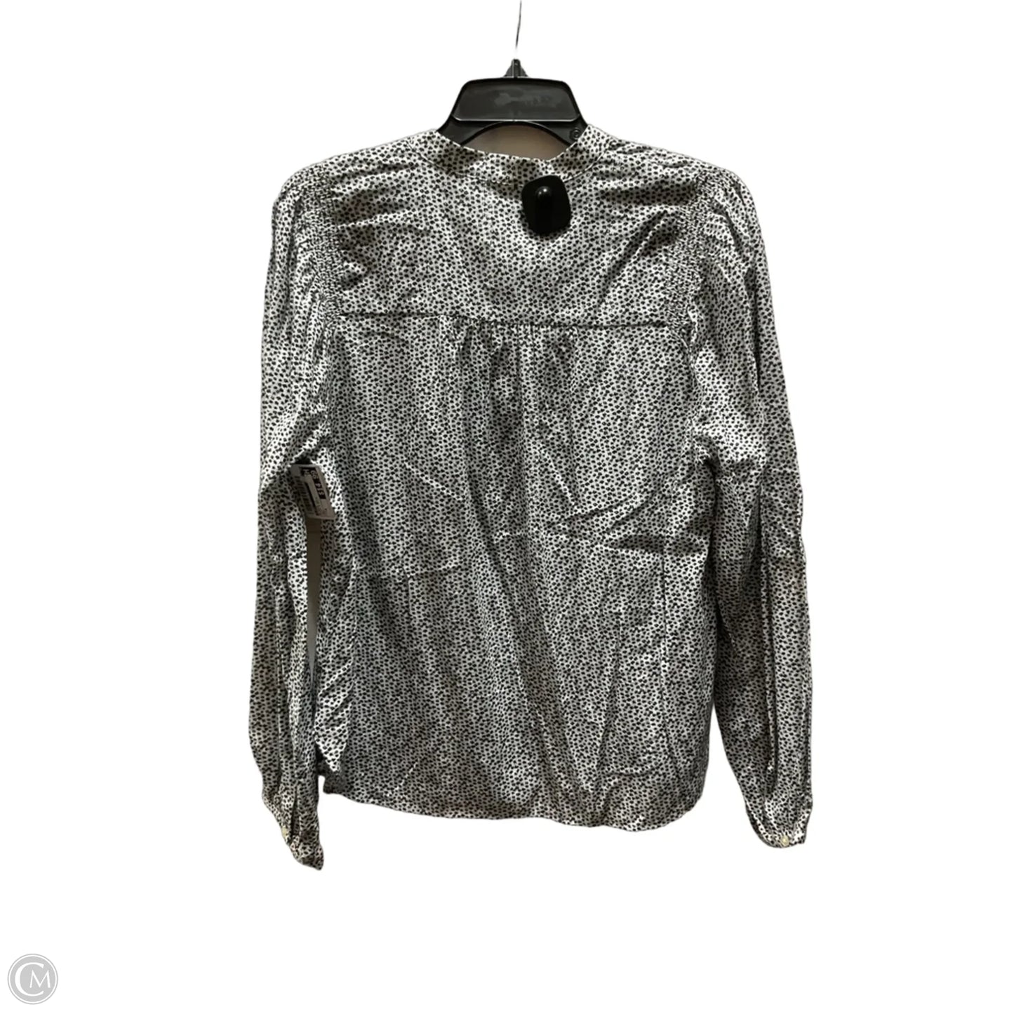 Blouse Long Sleeve By Loft In Black & White, Size: M