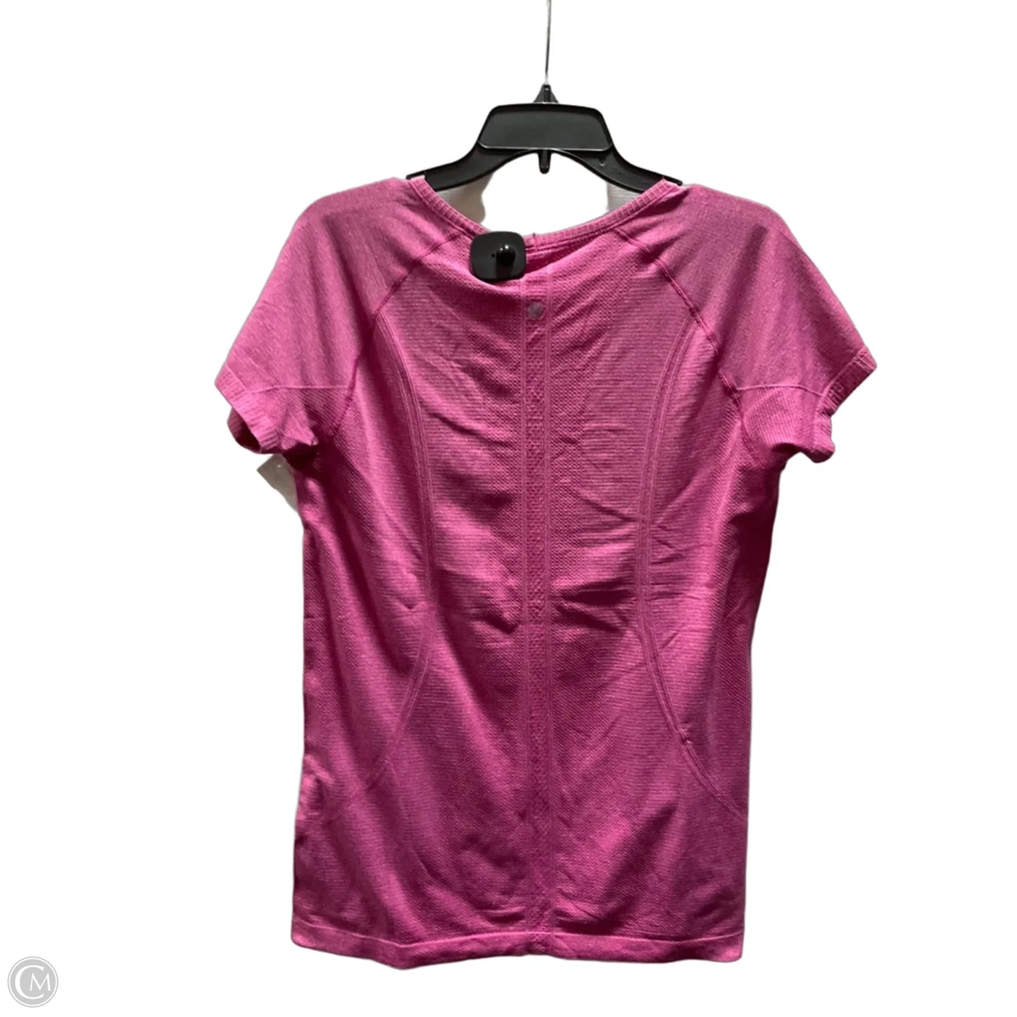 Athletic Top Short Sleeve By Lululemon In Pink, Size: 12