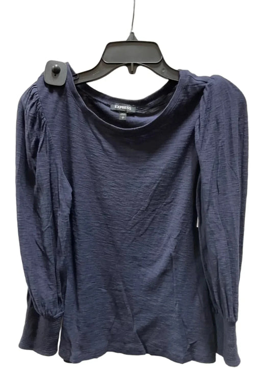 Top Long Sleeve By Express In Blue, Size: S