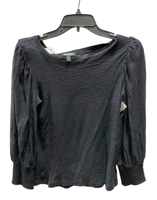 Top Long Sleeve By Express In Black, Size: S