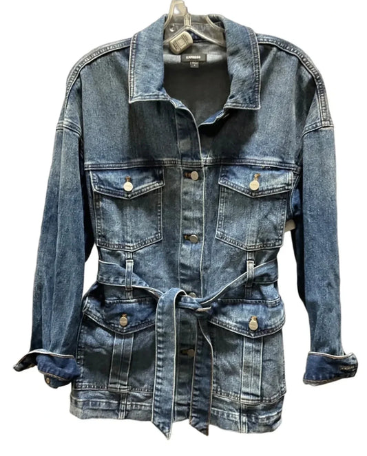Jacket Denim By Express In Blue, Size: S