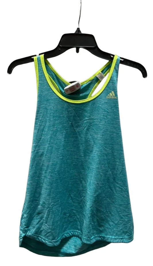 Athletic Tank Top By Adidas In Green, Size: M