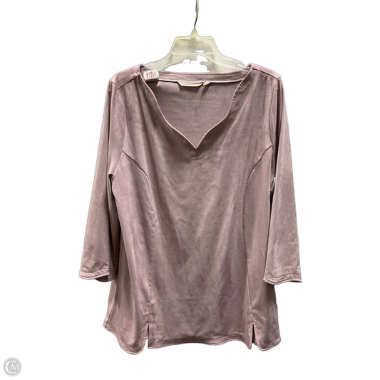 Top Long Sleeve By Soft Surroundings In Purple, Size: Xl