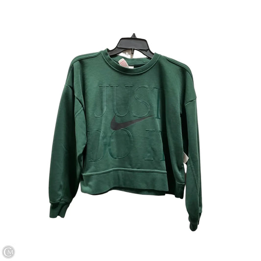 Athletic Sweatshirt Crewneck By Nike In Green, Size: S