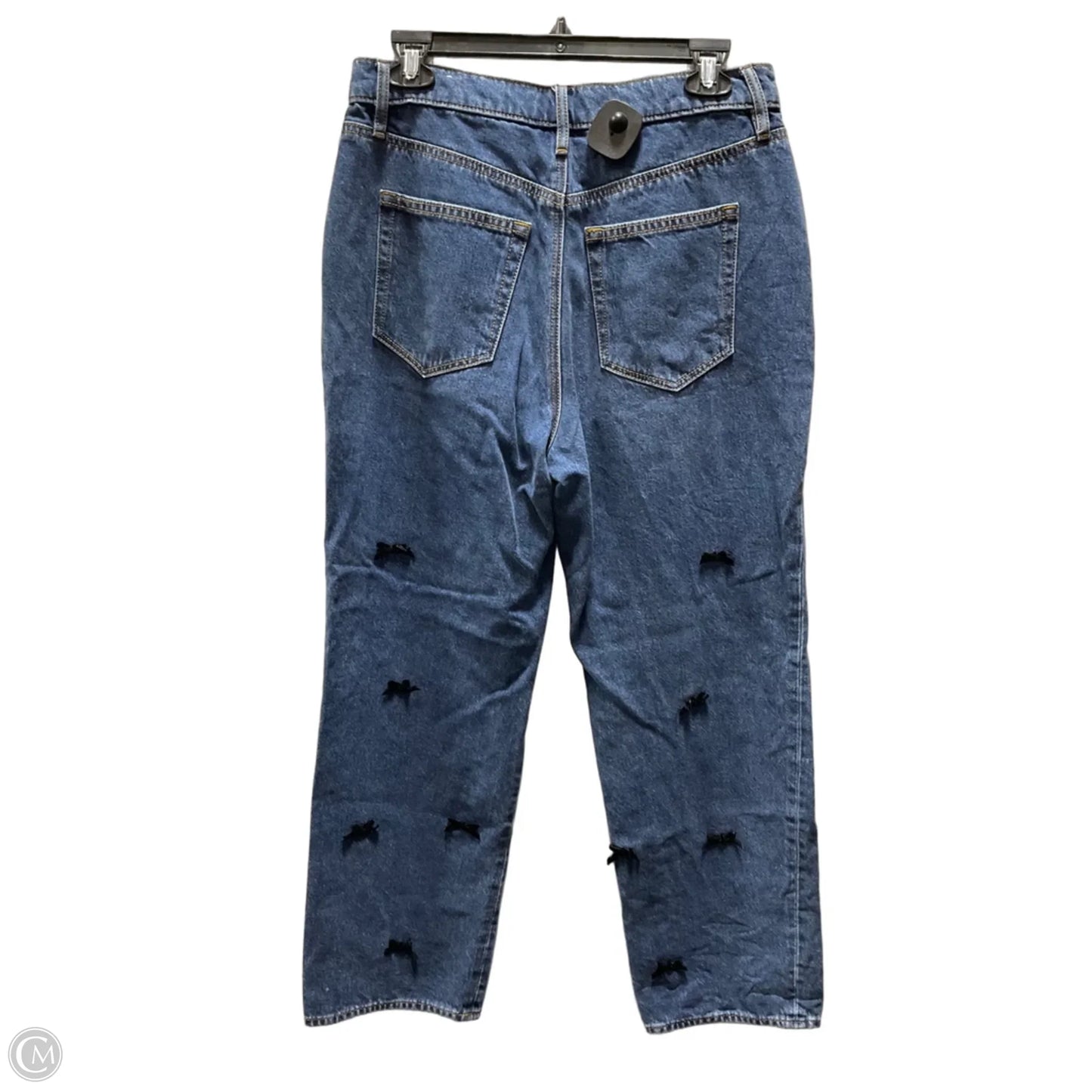 Jeans Wide Leg By Loft In Black & Blue, Size: 6