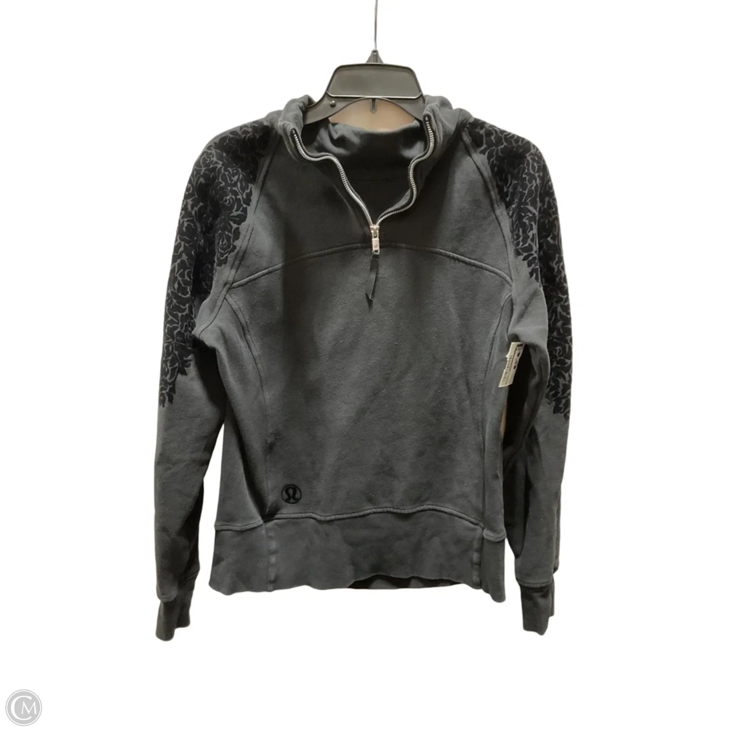 Athletic Jacket By Lululemon In Black, Size: 10