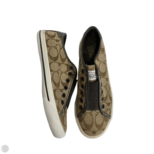 Shoes Designer By Coach In Brown & White, Size: 7