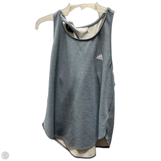 Athletic Tank Top By Adidas In Blue, Size: L