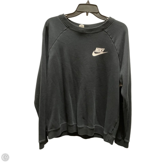 Athletic Sweatshirt Crewneck By Nike In Black, Size: L