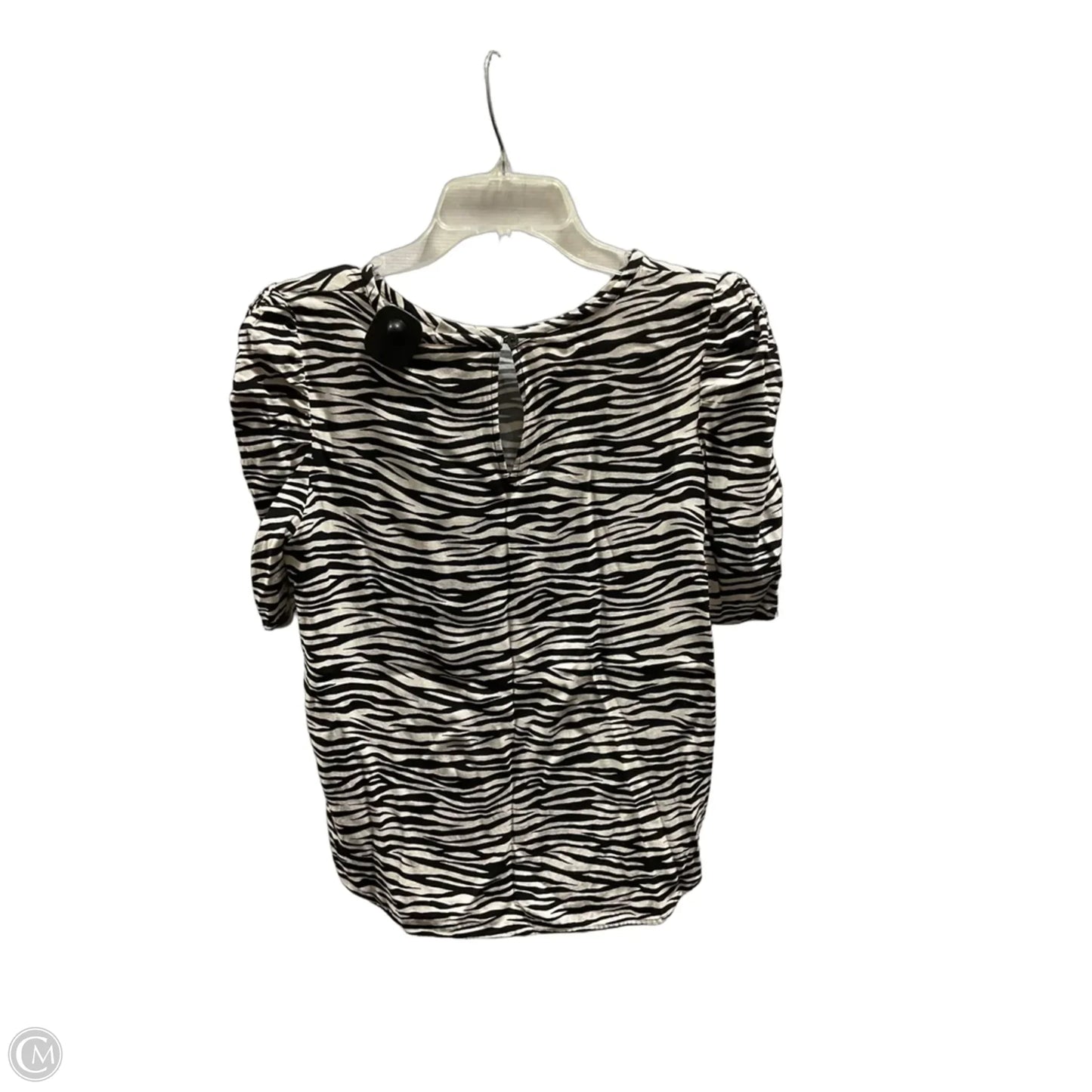 Top Short Sleeve By Loft In Zebra Print, Size: S
