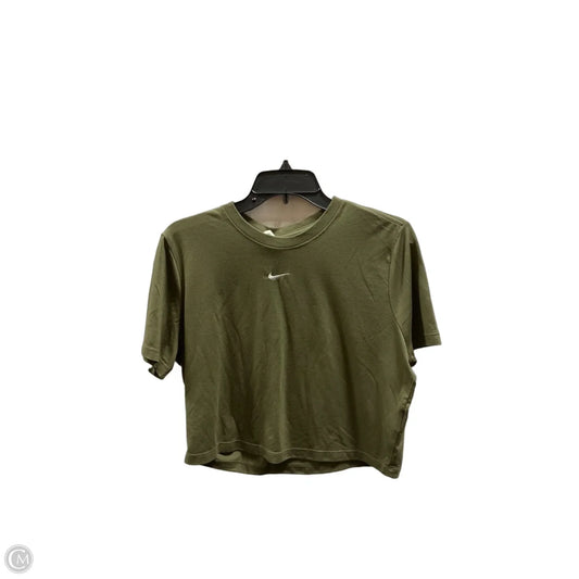 Athletic Top Short Sleeve By Nike In Green, Size: Xl