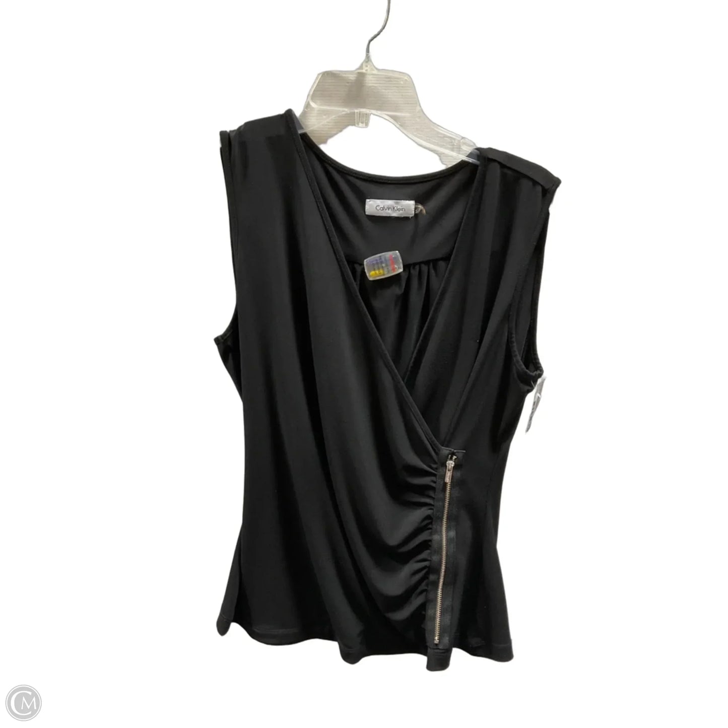 Top Sleeveless By Calvin Klein In Black, Size: S