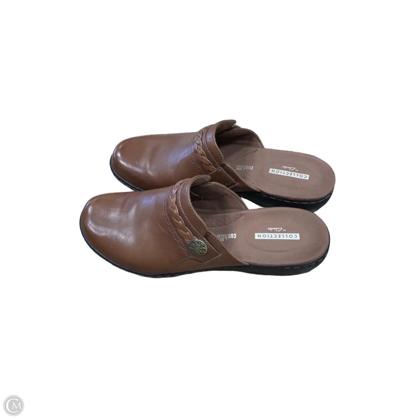 Shoes Heels Wedge By Clarks In Brown, Size: 7