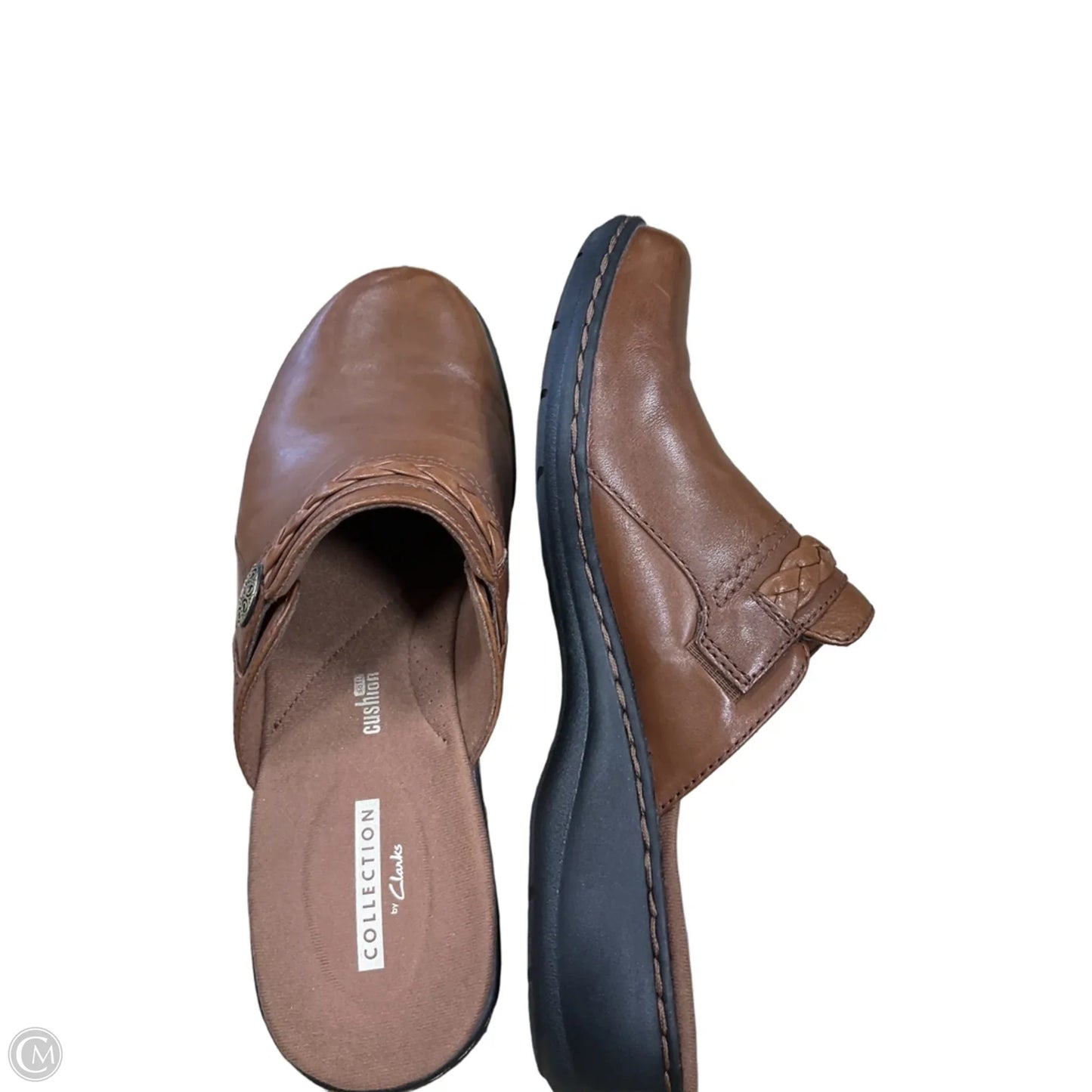Shoes Heels Wedge By Clarks In Brown, Size: 7