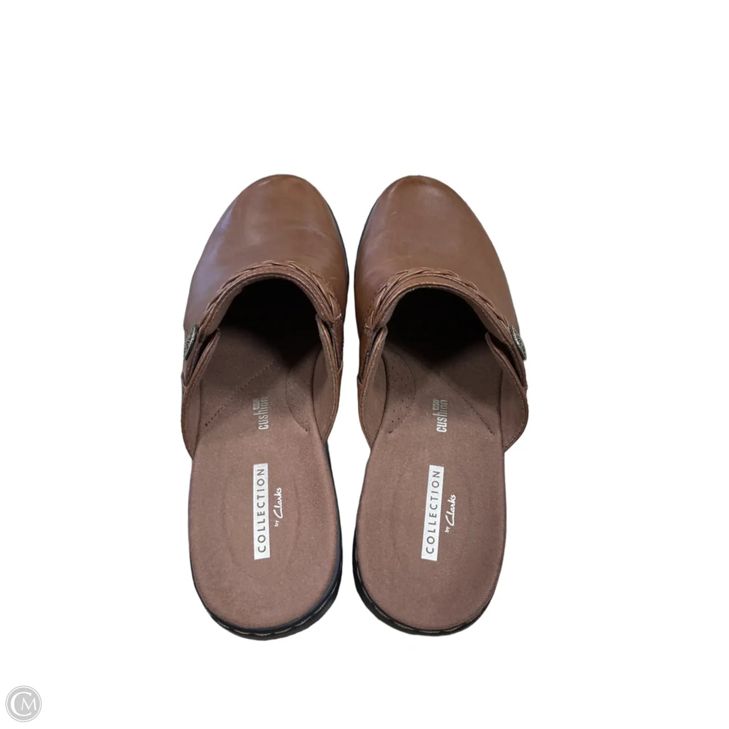 Shoes Heels Wedge By Clarks In Brown, Size: 7