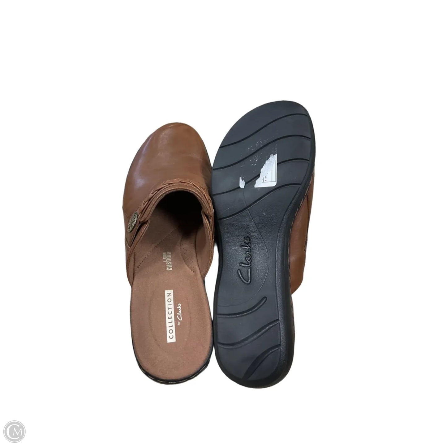 Shoes Heels Wedge By Clarks In Brown, Size: 7