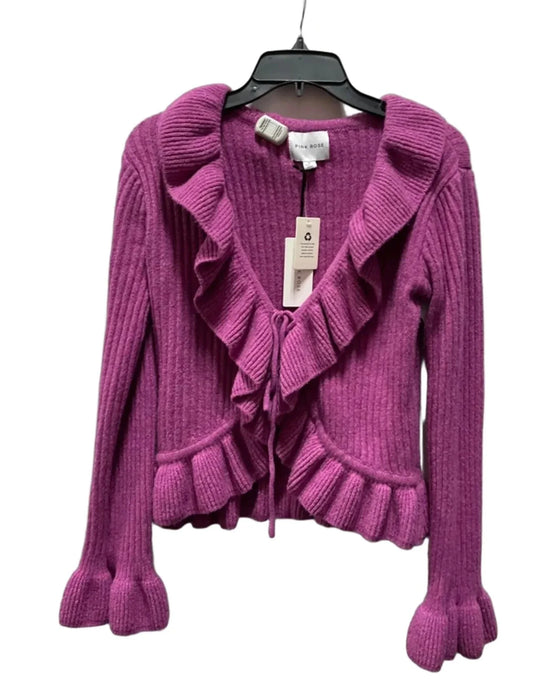 Cardigan By Pink Rose In Purple, Size: M