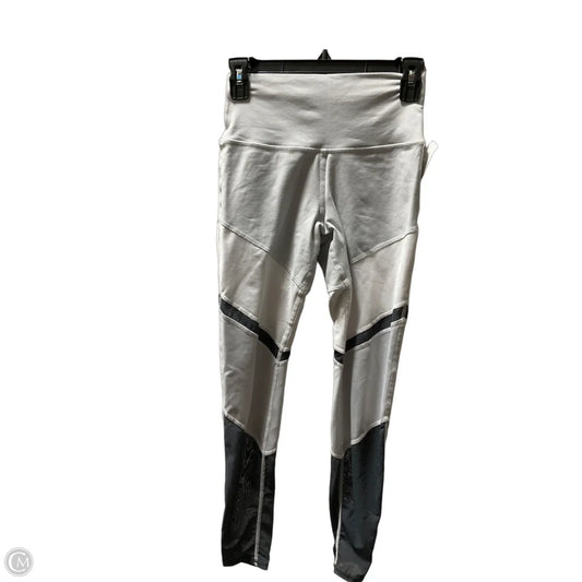 Athletic Leggings By Alo In Grey & White, Size: S