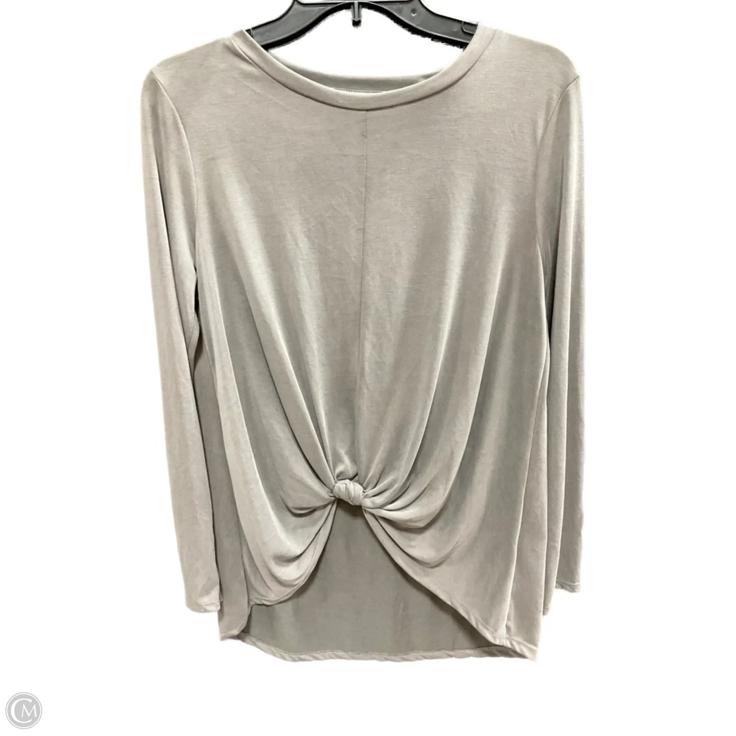 Top Long Sleeve Basic By Lush In Grey, Size: M