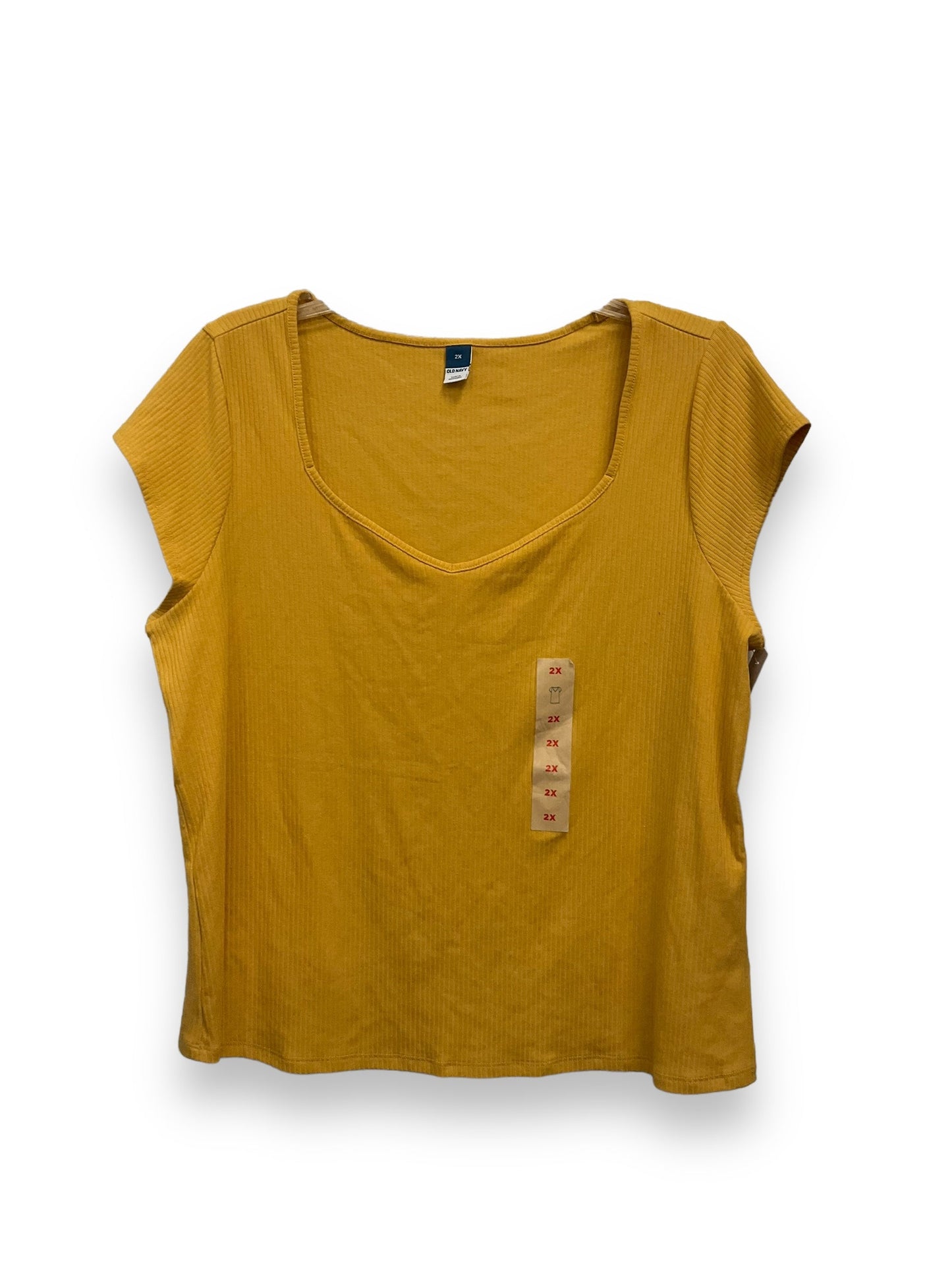 Yellow Top Short Sleeve Old Navy, Size 2x