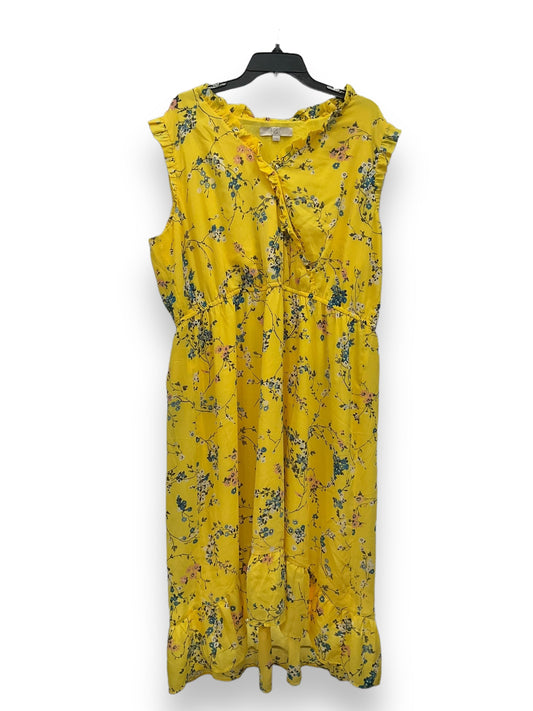 Yellow Dress Casual Maxi Loft, Size 2x