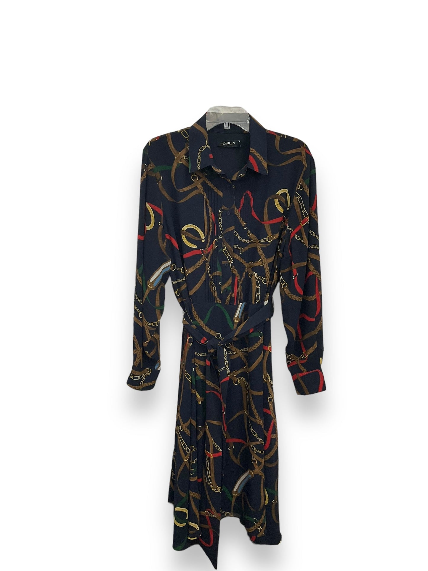 Multi-colored Dress Casual Maxi Ralph Lauren Black Label, Size 14