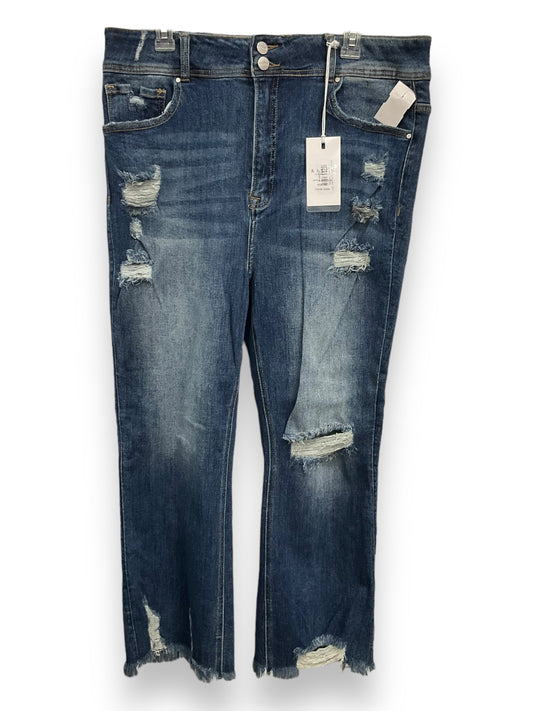 Blue Denim Jeans Skinny Risen, Size 2x